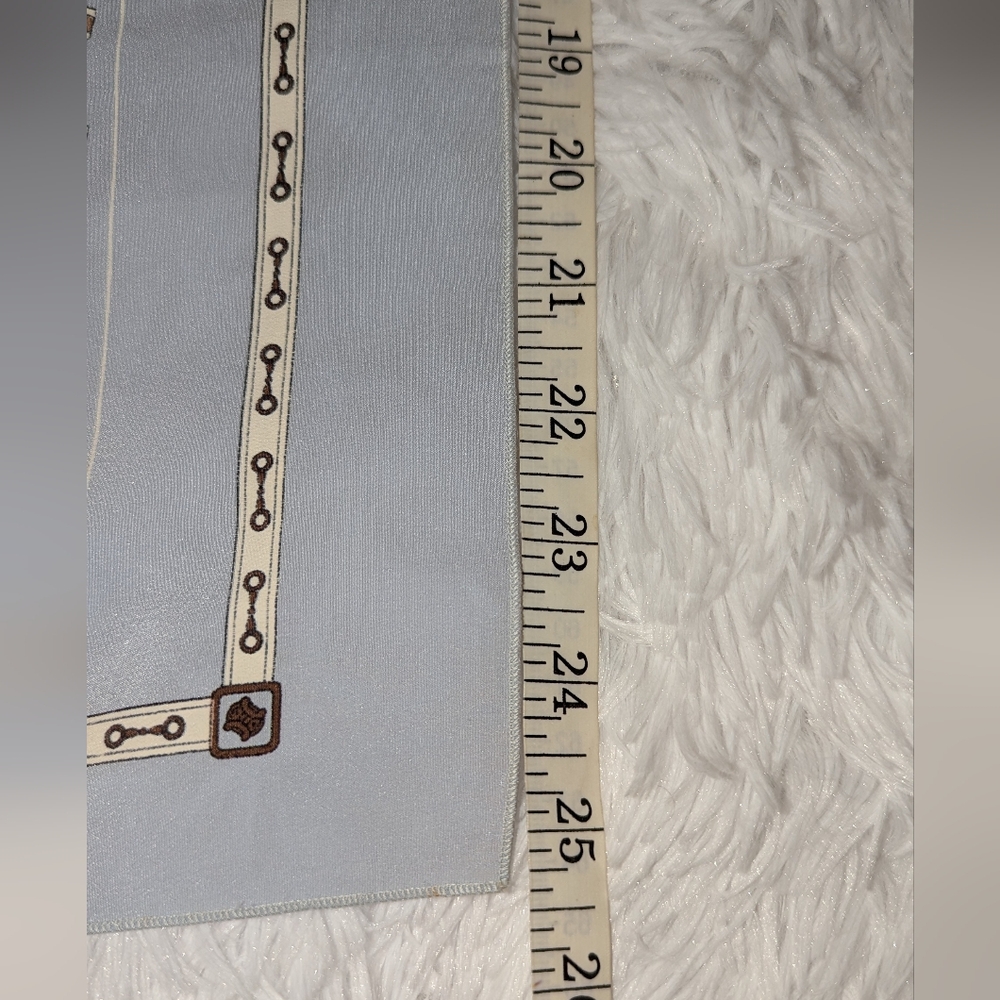 CELINE Gray Silk Scarf 25" X 25" GUC COA - Picture 5 of 14